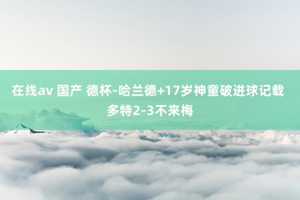 在线av 国产 德杯-哈兰德+17岁神童破进球记载 多特2-3不来梅