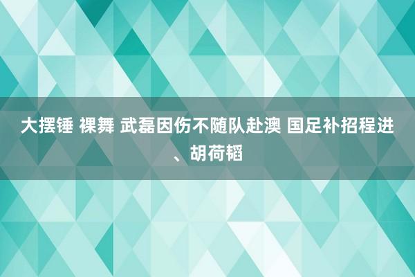 大摆锤 裸舞 武磊因伤不随队赴澳 国足补招程进、胡荷韬