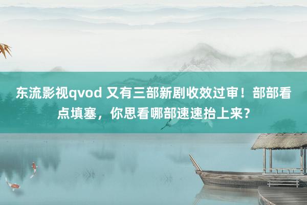 东流影视qvod 又有三部新剧收效过审！部部看点填塞，你思看哪部速速抬上来？