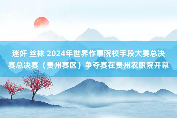 迷奸 丝袜 2024年世界作事院校手段大赛总决赛总决赛（贵州赛区）争夺赛在贵州农职院开幕