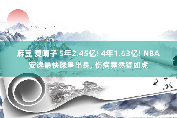 麻豆 夏晴子 5年2.45亿! 4年1.63亿! NBA安逸最快球星出身， 伤病竟然猛如虎