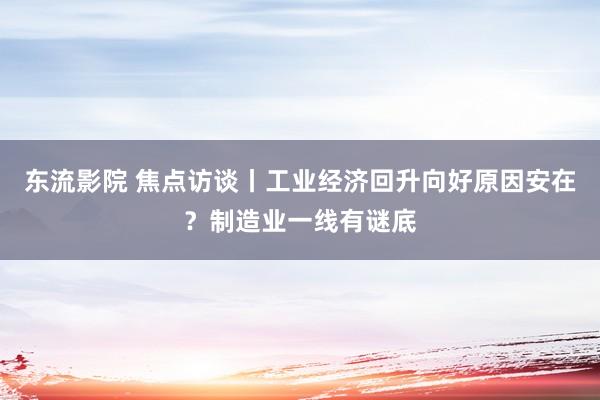 东流影院 焦点访谈丨工业经济回升向好原因安在？制造业一线有谜底