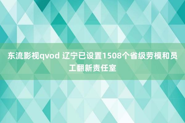 东流影视qvod 辽宁已设置1508个省级劳模和员工翻新责任室