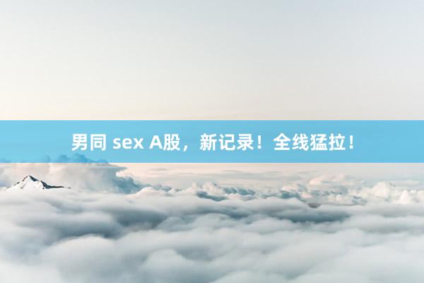 男同 sex A股，新记录！全线猛拉！