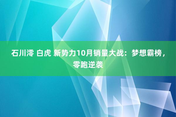 石川澪 白虎 新势力10月销量大战：梦想霸榜，零跑逆袭