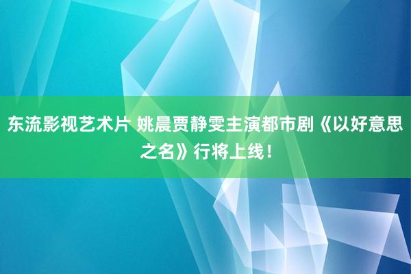 东流影视艺术片 姚晨贾静雯主演都市剧《以好意思之名》行将上线！