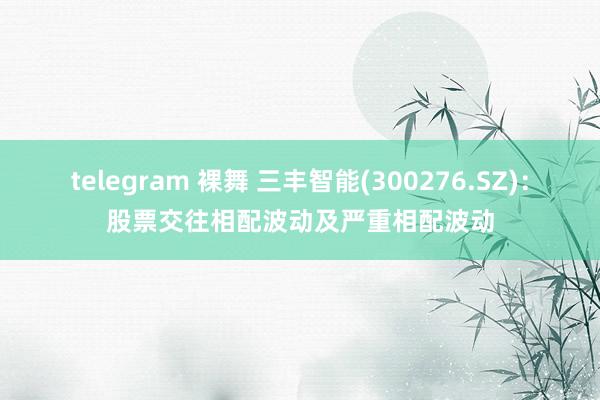 telegram 裸舞 三丰智能(300276.SZ)：股票交往相配波动及严重相配波动