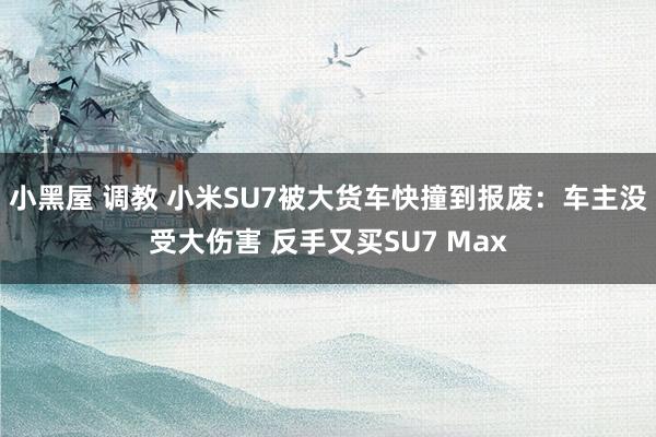 小黑屋 调教 小米SU7被大货车快撞到报废：车主没受大伤害 反手又买SU7 Max