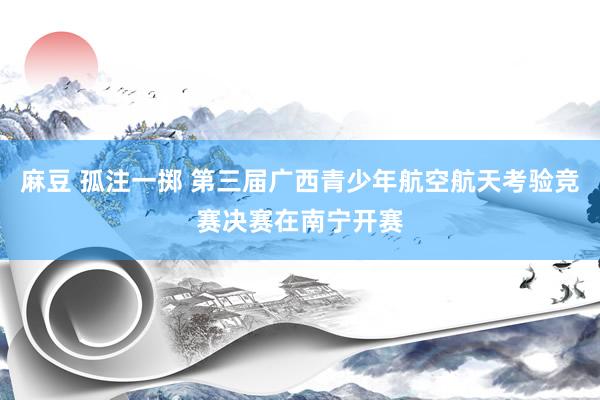 麻豆 孤注一掷 第三届广西青少年航空航天考验竞赛决赛在南宁开赛