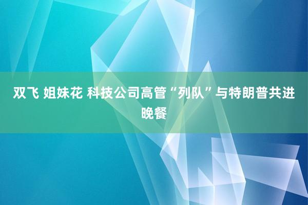 双飞 姐妹花 科技公司高管“列队”与特朗普共进晚餐