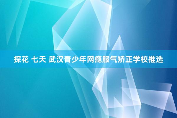 探花 七天 武汉青少年网瘾服气矫正学校推选