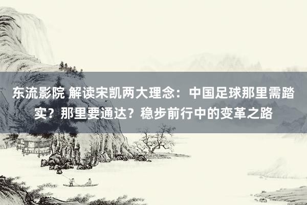 东流影院 解读宋凯两大理念：中国足球那里需踏实？那里要通达？稳步前行中的变革之路