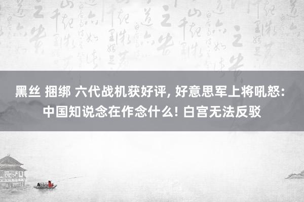 黑丝 捆绑 六代战机获好评， 好意思军上将吼怒: 中国知说念在作念什么! 白宫无法反驳