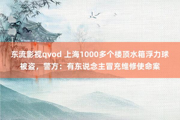 东流影视qvod 上海1000多个楼顶水箱浮力球被盗，警方：有东说念主冒充维修使命案