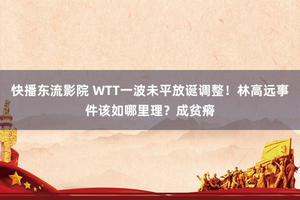 快播东流影院 WTT一波未平放诞调整！林高远事件该如哪里理？成贫瘠