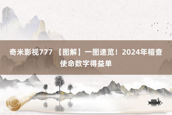 奇米影视777 【图解】一图速览！2024年稽查使命数字得益单